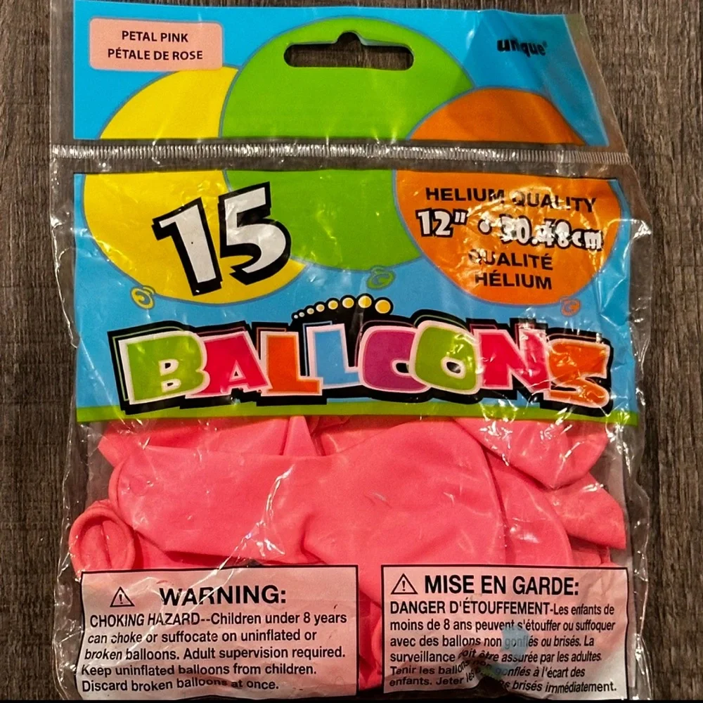 💞 New Pack of 15 - 12” Petal Pink Party Balloons